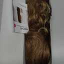 REECHO Ponytail Extension, 20” Claw Clip Ponytail Extension Curly Clip in Ponytail Long Pony Tails Hair Extensions for Women Fluffy Natural Looking Synthetic Hairpiece, Light Brown with Highlights
