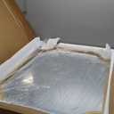 Hamilton Hills Brass Framed Vanity Mirror - Elegant 30" x 40" Scalloped Mirror Design - Luxurious Wall Bathroom Mirror for Safe, Easy Install - Horizontal/Vertical Hanging, Classic Gold Finish