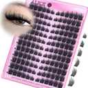 ALICE Lash Clusters Cat Eye Eyelash Clusters Wispy Fairy Cluster Eyelash Extensions Manga Individual Lashes Natural CD Curly Left & Right Lash Extension DIY Cluster Lashes with Spikes, F42-Left&Right