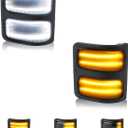 RUXIFEY Sequential Switchback Side Mirror Marker Lights Smoked Turn Signal Light LED Assembly Compatible with 2008-2016 Ford F250 F350 F450 Super Duty