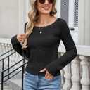 ZAFUL Women's Cropped Knit Sweater Boat Neck Long Sleeve Pullover Jumper Top