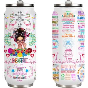 Dental Assistant Gifts Tumbler for Women,Dental Assistant Appreciation Gift,Dental Week Gifts,Dental Assistant Stainless Steel Insulated Tumbler With Straw Lid,Dental Mug Cup 17oz (16.9 Ounces)