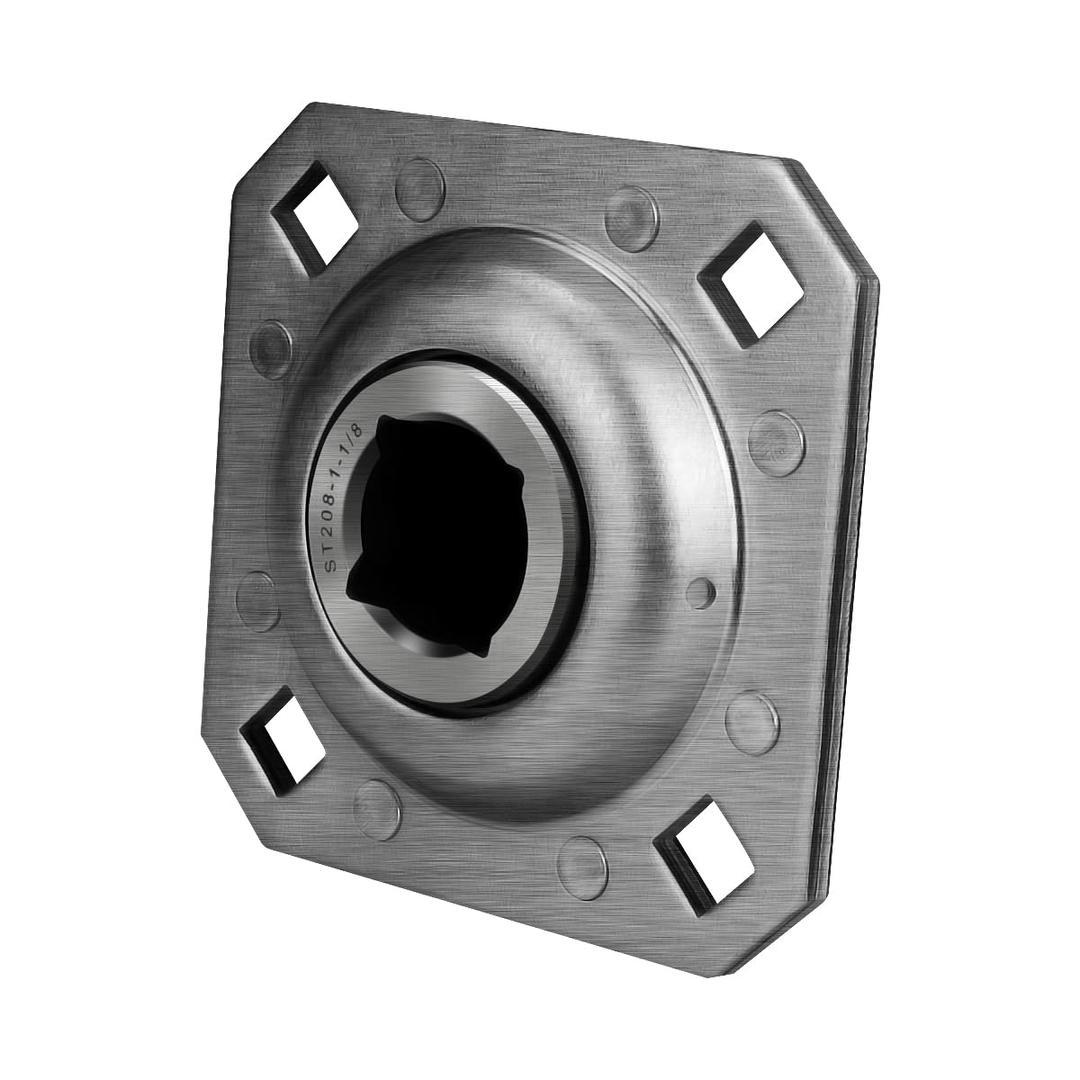 ST208-1-1/8 1-1/8" Square Bore Disc Harrow Flange Bearing Unit for Farming Applications Monroe Tuffline Replaces ST208-1.1/8 ST208-1-1/8N ST208-118N DHPPB5 FD208R-1.1/8 FD208R-1 1/8 FD208R-1-1/8