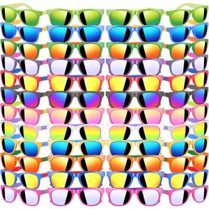 48 Pack Kid Sunglasses Bulk for Luau Party Favors, 16 Colors Neon Sunglasses with UV400 Protection, Gift for Classroom, School Prizes Goody Bag Stuffer, Kid Birthday, Beach, Summer Pool Party Supplies