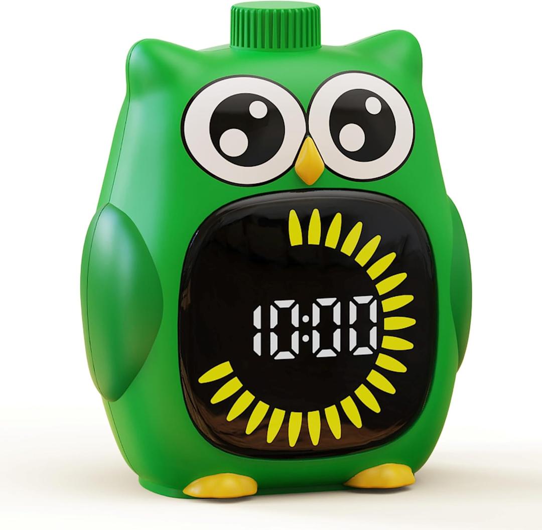 Doli Yearning Visual Timer for Kids, 99 Minute Cute Owl Digital Countdown Timer for Home School Classroom Supplies Study, Silent Time Management Tool (Green)