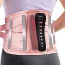 Back Brace for Lower Back Pain Women, Adjustable Lumbar Support Brace for Pain Relief - Breathable Waist Belt Lumbar Support Belt for Herniated Disc, Sciatica, Scoliosis - Pink, XL (XL)