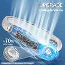 KIDEE Neck Fan, Portable Fan, Neck Fans Rechargeable, Upgraded LED Display, 4000 mAh Battery Operated, 3 Speeds Adjustable Personal Wearable Fan, Gifts for Women Men, Pearl White, One Size