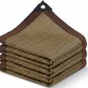 10' X 13' Shade Cloth with Grommets, 90% Sun Shade Cloth, Coffee Brown, Outdoor UV-Stabilized Mesh Cover for Garden Patio Pergola
