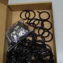 60 Pieces Metal Drapery Curtain Rings Curtain Hanging Rings and 60 Pieces Metal Curtain Drapery Pin Hooks for Window Curtain, Door Curtain and Shower Curtain (Black)