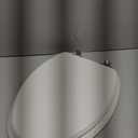 Mayfair Bennett Toilet Seat with Chrome Hinges, Slow Close Wood Seat, Secure Metal Hinges, Easy Install, Made in USA, Elongated, White