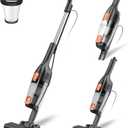 Corded Stick Vacuum Cleaner, 20000pa Powerful Suction Stick Vacuum with 16Ft Cord, 2 in 1 Lightweight Vacuum Cleaner for Hard Floor Pet Hair - Orange (Blackorange)