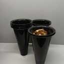 9 Black Buckets, Heavy Plastic Flower Buckets for Corner Floral Display Stand, Perfect for Weddings, Gardens, Flower Store Displays, and Cut Flowers - For Home & Events (Buckets ONLY)