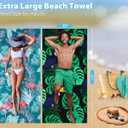 2 Pack Lightweight Thin Beach Towel Oversized 71"x32" Big Extra Large Microfiber Sand Free Towels for Adult Quick Dry Travel Camping Beach Accessories Vacation Essential Gift Flamingo Toucan
