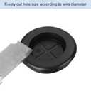 uxcell 6Pcs Rubber Grommets 2" (50mm) Drill Hole, 1-3/4" (42mm) ID Double Sided Hole Plugs Ring Gasket for Firewall Cable Wire Protecting, Black