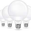 EvaStary G25 LED Globe Light Bulbs, 6W LED Vanity Bathroom Light Bulb 60W Equivalent Daylight White 5000K for Mirror Round Makeup Lights, 85-265V CRI85+ E26 Base, Non-dimmable, 4 Pack