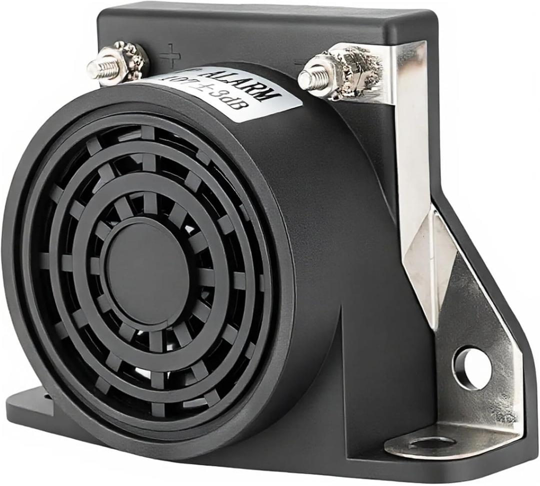 LINGYAO Backup Alarm for Truck 12V-48V DC Waterproof Heavy Duty 107dB Reverse Warning Beeper for Commercial Vehicles Semi Trucks  Industrial Grade Safety Alert