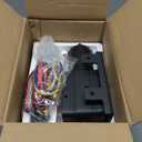 2500lbs Electric Winch 12V Synthetic Rope Nylon Towing Winches for ATV UTV Boat Trailer (Black)