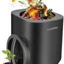 4L COMPONOVA Electric Composter for Kitchen, Countertop Compost Bin, Smart Mill Composter Home Indoor Fertilizer Composter Machine Odorless, Turn Waste to Pre-Compost for Plants (Black)