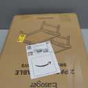 2 Pack Breakfast in Bed Tray for Eating, 16.92 x 12.6 Inch Bed Table Tray with Folding Legs & Handles, Bamboo Food Lap Trays Fits for Adult Kids Eating/TV/Surgery Recovery by Easoger Set of 2