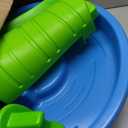Step2 Rain Showers Splash Pond Water Table, Kids Water and Sand Activity Sensory Playset, Summer Outdoor Toys, 13 Piece Water Toy Accessories, For Toddlers 1.5+ Years Old, Blue & Green