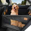 Dog Car Seat for Large Sized Dogs,Back Seat Pet Cover for Dogs, Car Backseat Extender for Dogs,Car Hammock for Dogs Back seat,Dog car Safety (Black, Large Size)