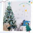 38 Set Blue Velvet Christmas Bow Decor Set 36 Vintage Velvet Ribbon Bows 1 Flocking Star Tree Topper 5000 Strands Tinsel Icicles for Holiday Crafts Gift Wrapping Xmas Tree Wreaths Door Home Decor