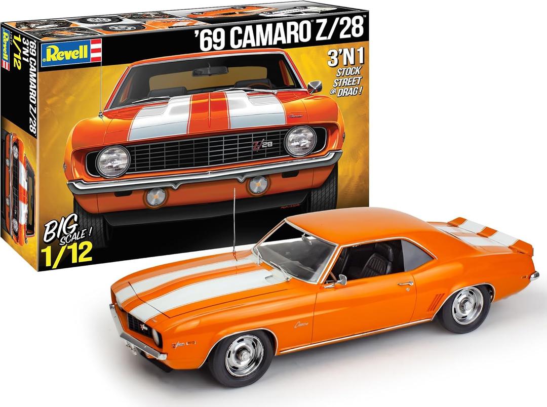 Revell 12812 1969 Chevy Camaro Z/28 1:12 Scale 175-Piece Skill Level 5 Model Building Kit