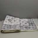 Rugcomf Runner Rug 2'6''x8' Hallway Washable Boho Soft Area Rug Non-Slip Faux Wool Vintage for Kitchen, Entryway, Laundry, Bedroom, Indoor (Grey and White)