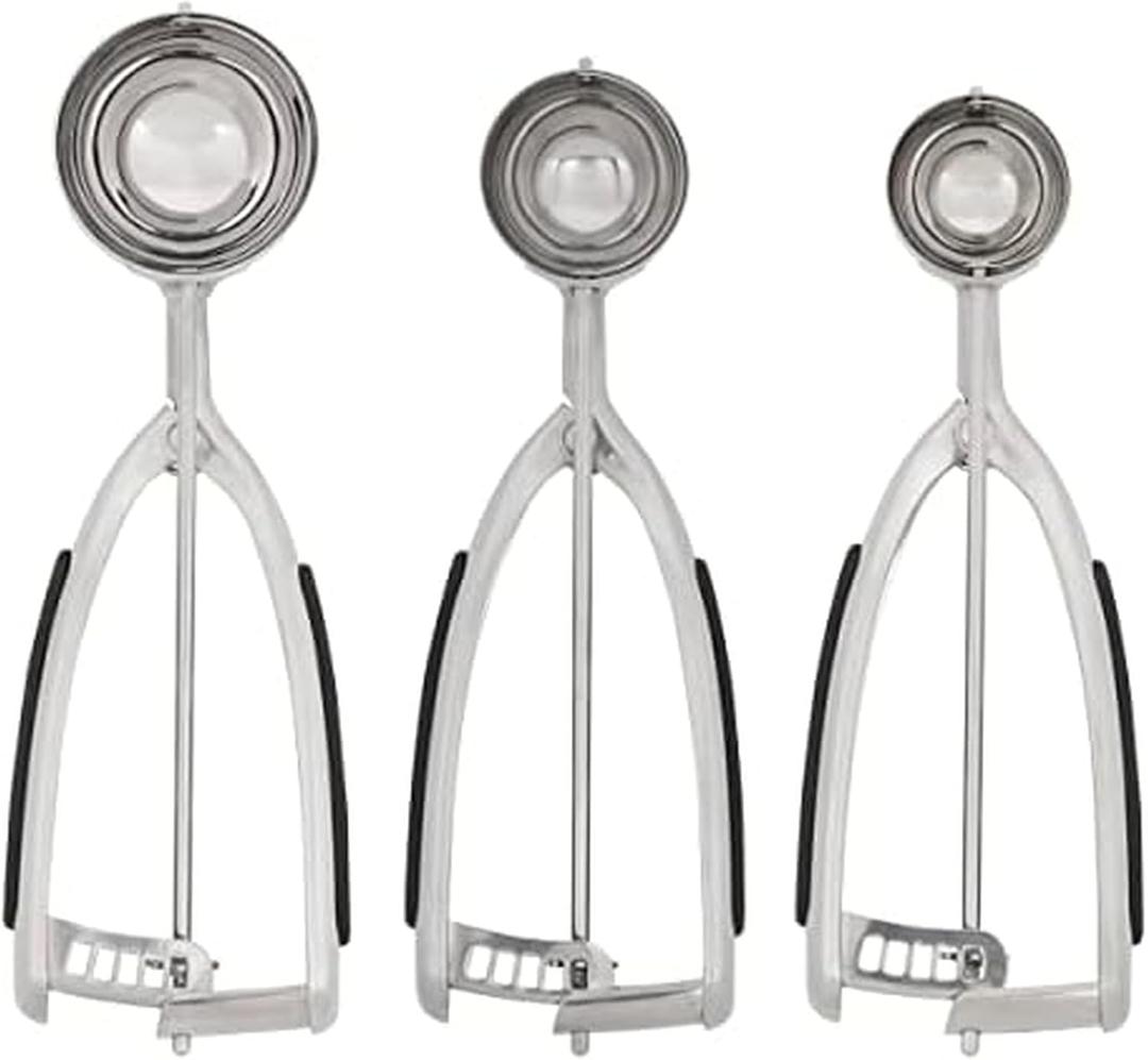 KitchenAid Cookie Dough Scoop Set, Set Of 3, Black