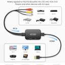 RCA to HDMI Adapter,Viagkiki AV Converter,RCA Female to HDMI Converter Composite Audio Video Converter for PS1, PS2, PS3, STB, Xbox, VHS, VCR,Black-Ray DVD Players(Cable Included)