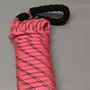 NTR 50FT Long Dog Leash, Rope Dog Leash with Swivel Lockable Hook and Comfortable Padded Handle, Dog Training Leash Lead for Walking, Hunting, Camping, Backyard for Small Medium and Large Dogs, Pink (50ft*3/8")