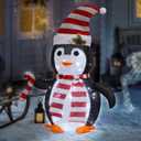 Christmas Standing Lighted Penguin Decoration, Battery Operated Light-Up Christmas Decorations for porches, lawns, Yards, Indoor and Outdoor