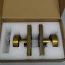 Dummy Door Knobs Interior, Antique Brass Door Knobs for Closet, Single-Side Dummy Door Handle, Inactive Door Knobs 4 Pack