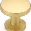 homdiy 30 Pack Gold Cabinet Knobs, Solid Zinc Alloy Drawer Knobs Brushed Brass Pulls, Modern Cabinet Hardware for Kitchen Cupboard Bathroom Dresser