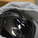 HJC F100 Carbon Solid Modular Motorcycle Helmet with HJ-45 Pinlock Visor, DOT Approved (Carbon, Large)