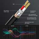 XLR Splitter Cable, 1 Female to 2 Male Y Splitter Cable 1.6ft 2Packs, Female to Dual Male for Microphone Mixer