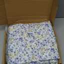 Amazon Basics Lightweight Breathable Super Soft Easy Care Microfiber 4-Piece Bed Sheet Set, Wrinkle Resistant with 14-Inch Deep Pockets, Queen, Blue Floral, Printed