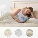 Mr. Sandman Weighted Blanket for Adults Queen Size 15 lbs, Soft Cooling Heavy Minky Blanket for Sleep, Washable Throw Blanket with Glass Beads, 60 x 80 Inches, Ivory