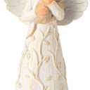 Hand-Painted Resin Angel Holding Cat Memorial Figurine - 5.8-Inch Sympathy Gift for Pet Loss, Comforting Remembrance Keepsake for Cat Lovers & Cat Moms, Healing Tribute to Cherished Companions