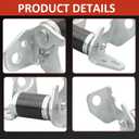 Left Driver Side Front/Rear Lower Door Hinge Compatible with Dodge Charger Durango Chrysler 300 2013-2023, Jeep Grand Cherokee 2013-2021 Replace# 55113665AI