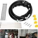 FE37190 Upgraded Rear AC Line Set, Air Conditioning Hoses Replacement Lines with Nylon Cable Ties Fit for 2011-2016 Ford Explorer, 2013-2019 Flex and MKT Rear High-Pressure Auxiliary AC Hose Kit