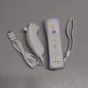 GLOWANT Wii Controller with Silicone Case and Wristband, Remote Control with Nunchucks Built-in Motion Plus- Compatible with Wii/Wii U Consoles (White)