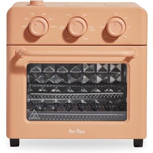 Our Place Wonder Oven | 6-in-1 Stainless Steel Air Fryer Toaster Oven Combo with Basket, Rack, Pan & Tray | Compact 13 QT Countertop Capacity - Toast, Roast, Bake, Reheat, Broil & Steam | Spice (12.7 Quarts)