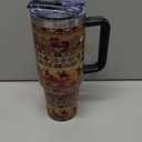 xiiai Western Cowboy Gifts - Retro Cowboy Tumbler 40oz with Handle and Straws, Leak-proof, Stainless Steel Insulated Travel Coffee Mugs, Farm Lovers Cup, Gift for Men Cowboy Culture Fans Birthday, 1Pc