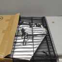 PJYuCien Dog Playpen with Top Cover and Bottom Pad - Metal Foldable Exercise Pen, 8 Panels 30" H x 24" W Indoor Outdoor Pet Fence Puppy Crate Kennel, Black