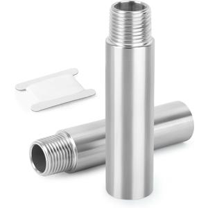 2PCS Stainless Pipe Fittings, 4" Length Nipple Cast Pipe, 1/2" NPT Male x 1/2" NPT Female double-ended tube for Air/Fuel/Water/Gas/Oi