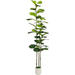 Alupssuc 6ft Artificial Fiddle Leaf Fig Tree with Green Moss