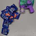 Bubble Gun 1 Packs for Kids, Automatic Bubble Machine with 2 Bottles &25 Bags Refill Solution, LED Light Bubble Maker Gifts for Kids Boys&Girls Ages 3+ Thanksgiving Christmas (Cyber Technology (12-holes))