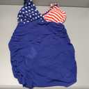 Blooming Jelly Womens One Piece Swimsuit Tummy Control Swim Dress Curvy Modest Bathing Suit Wraps Sarong Swim Suits 2025 (X-Large, American Flag)