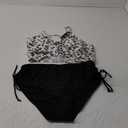 AI'MAGE Women's High Waisted Bikini Sets Tummy Control Swimsuits Front Ruched Two Piece Drawstring Bathing Suit, XL